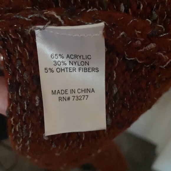 Sonoma Women’s Cardigan Sweater Rust multi NWT Lrg - Picture 7 of 8